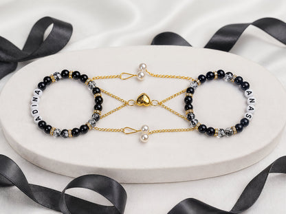 Customized Couple Heart Bracelet | Bexa Craft