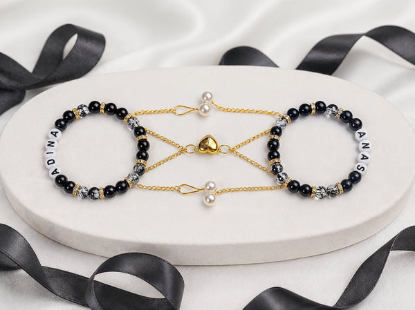 Customized Couple Heart Bracelet | Bexa Craft