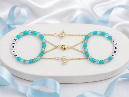 Customized Couple Heart Bracelet | Bexa Craft