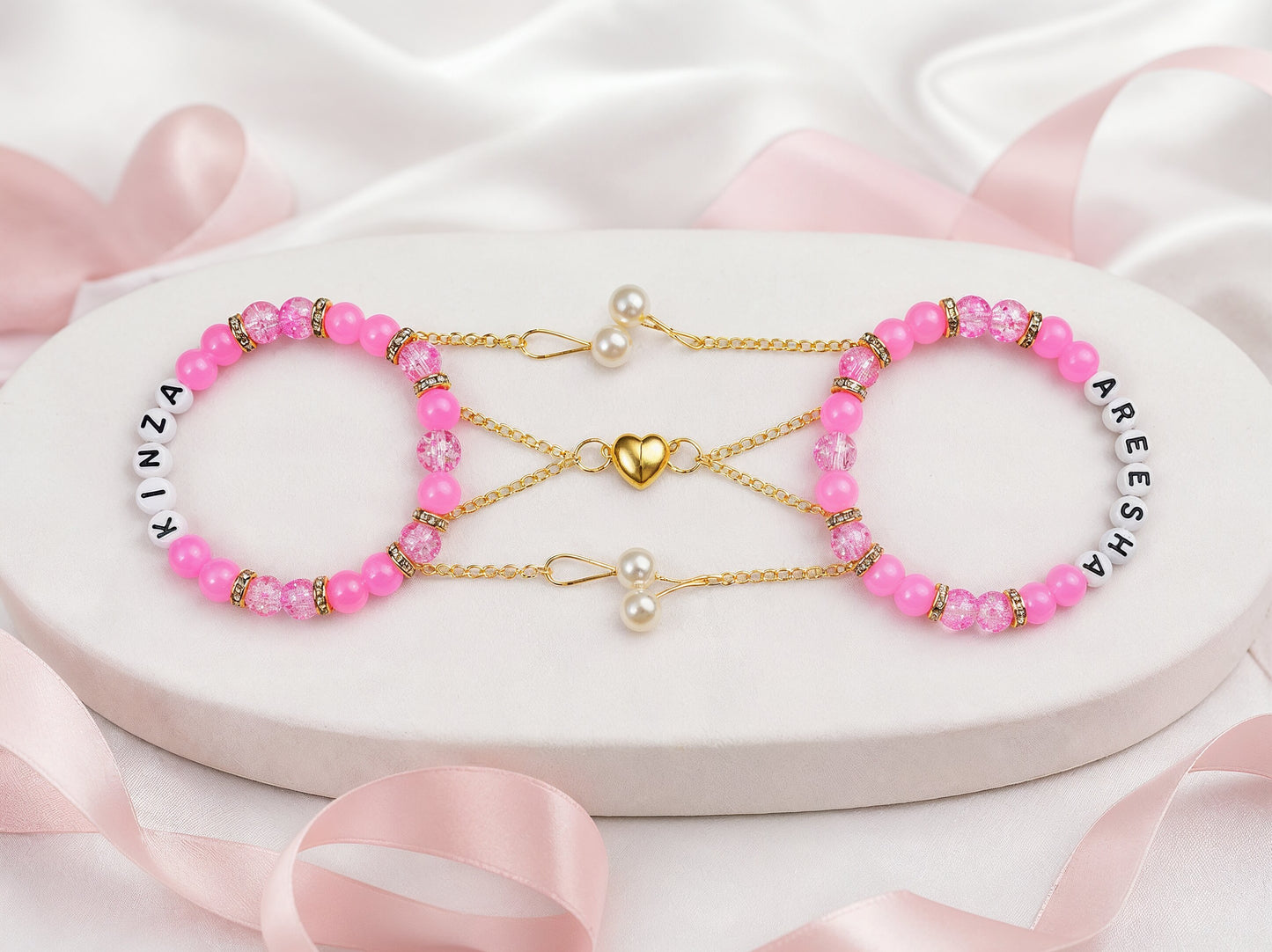 Customized Couple Heart Bracelet | Bexa Craft
