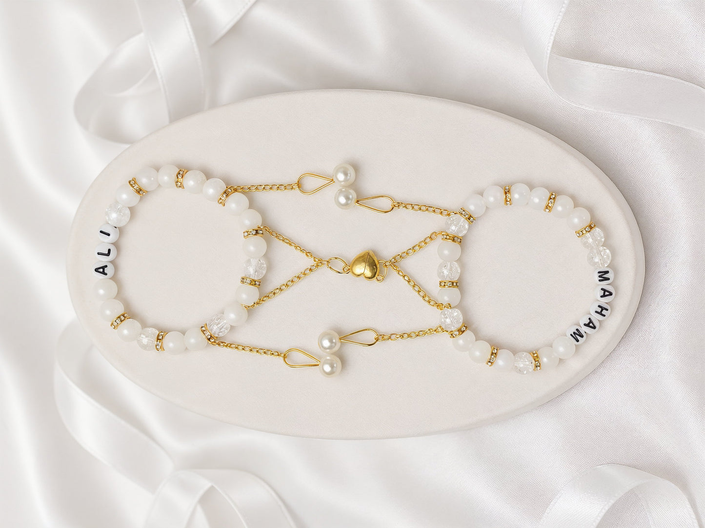 Customized Couple Heart Bracelet | Bexa Craft